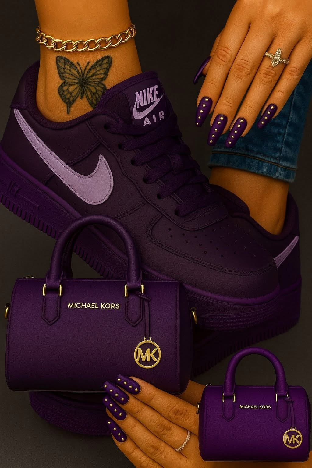 The Amazing Customised Air Force Sneaker + Matching Shoulder Bag