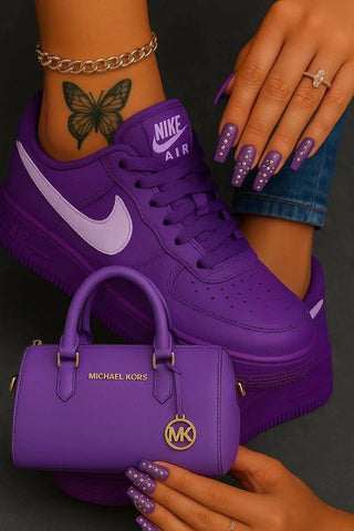 The Amazing Customised Air Force Sneaker + Matching Shoulder Bag